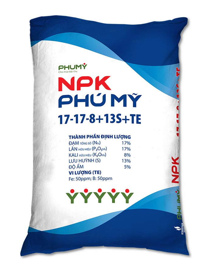 NPK Phú Mỹ 17-17-8+13S+TE