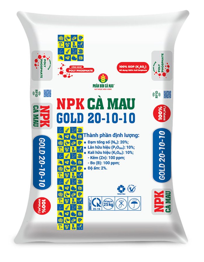 NPK CÀ MAU GOLD 20-10-10 SOP