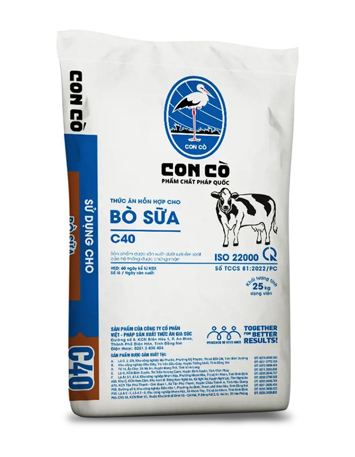 CON CÒ C40 – THỨC ĂN CHO BÒ SỮA