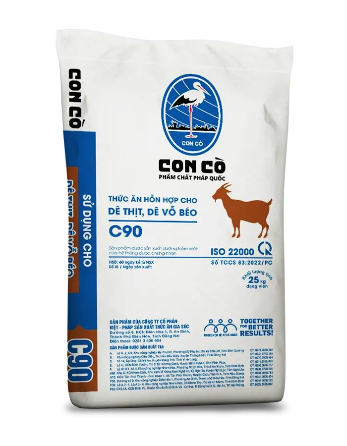 CON CÒ C90 – TAHH CHO DÊ THỊT, DÊ VỖ BÉO